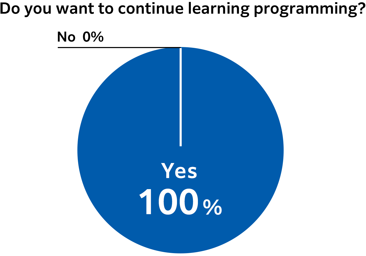 Do you want to continue learning programming? Yes100%