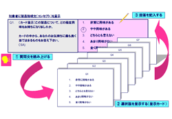 面接法の調査員作業手順と呈示カード例